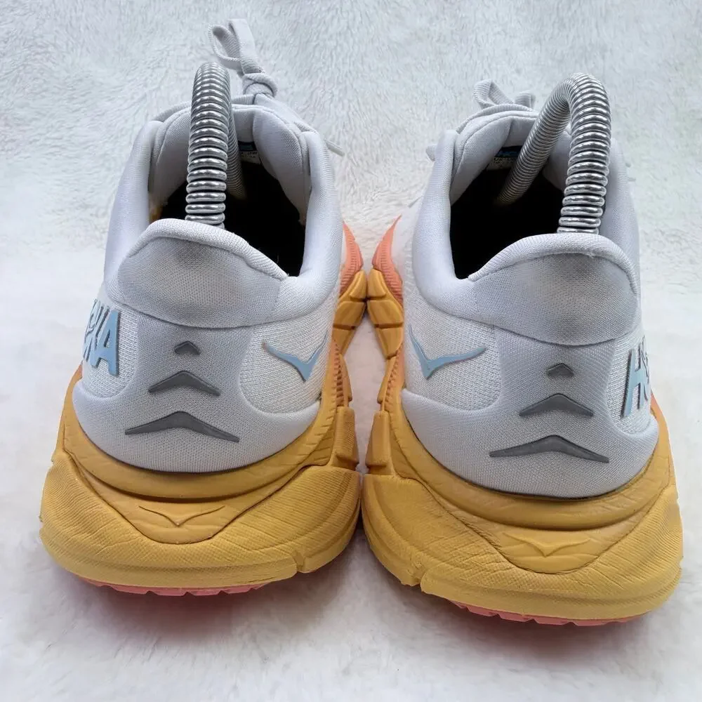 HOKA Arahi 6 Womens Running Shoes Nimbus Cloud Blanc de Blanc Size 7